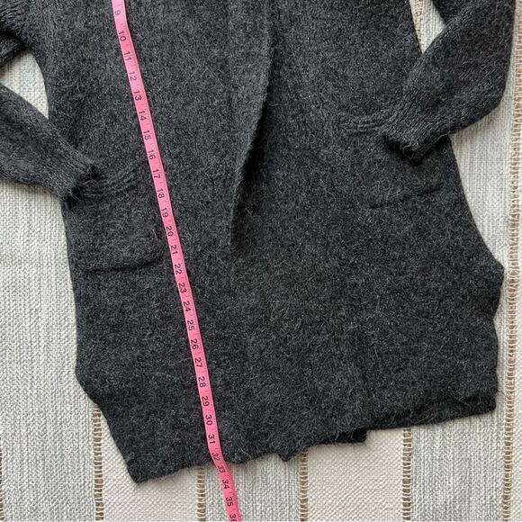 Simply Natural Grey Alpaca Acrylic Open Front Cardigan Sweater Women’s Size S-M - Picture 5 of 9